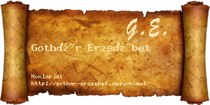 Gothár Erzsébet névjegykártya