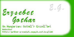 erzsebet gothar business card